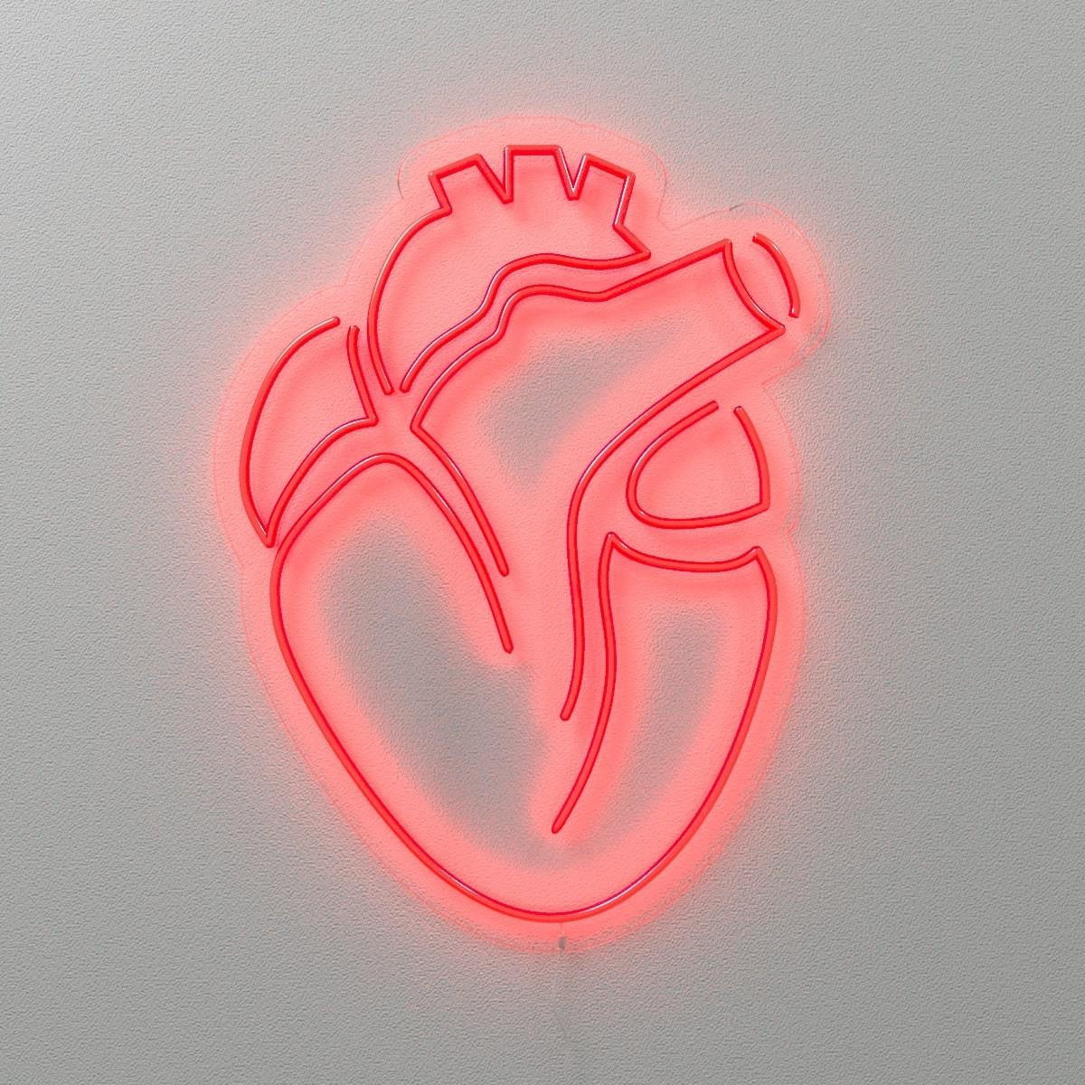 neon anatomical heart